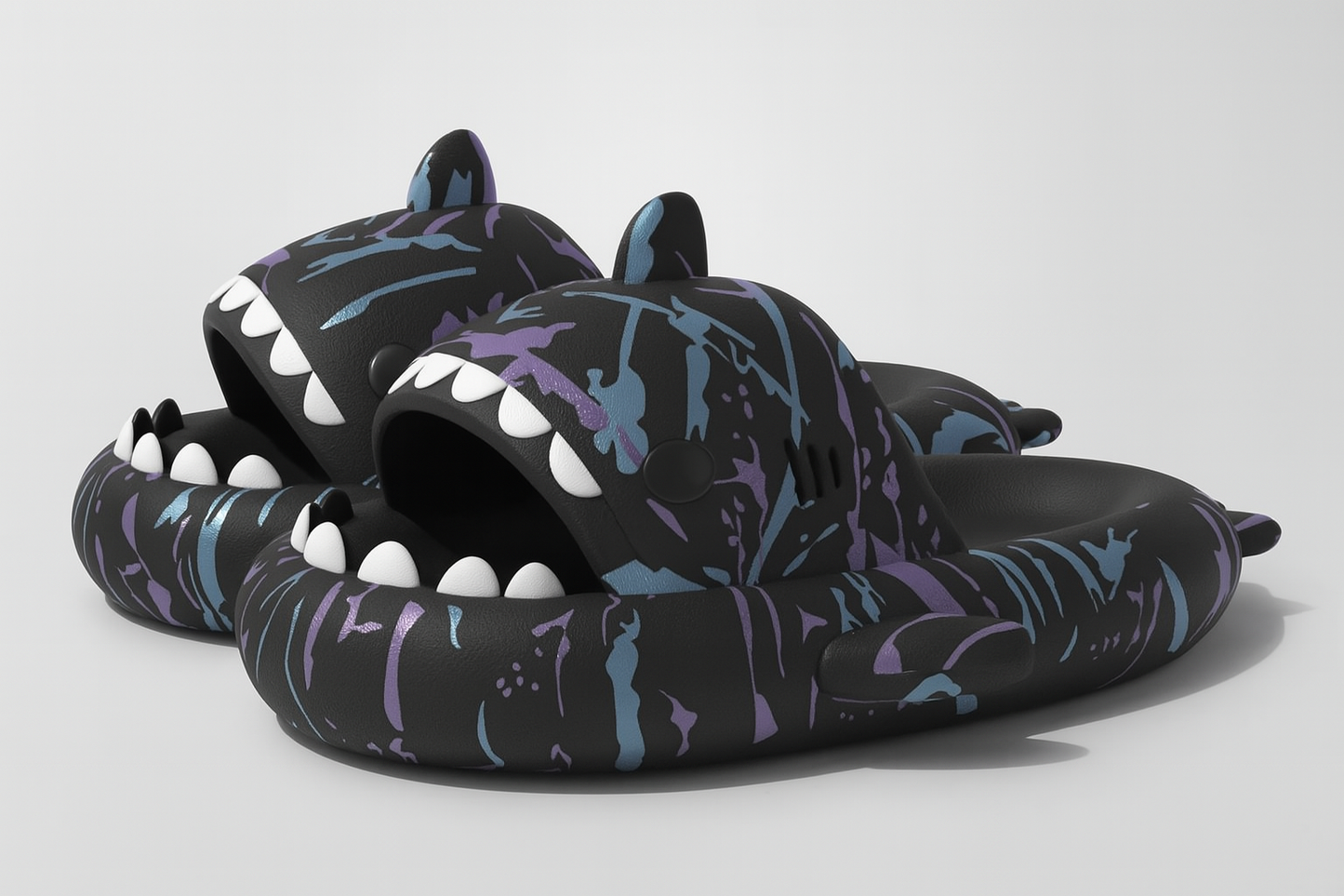 π¦ Luminous Christmas Shark Slippers β Fun non-slip EVA sandals for men & women
