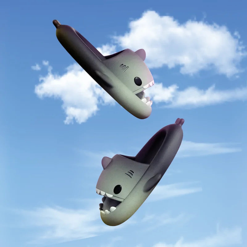 π¦ 2024 Summer EVA Shark Slippers β Cute gradient thick-soled slides for women, men & kids.