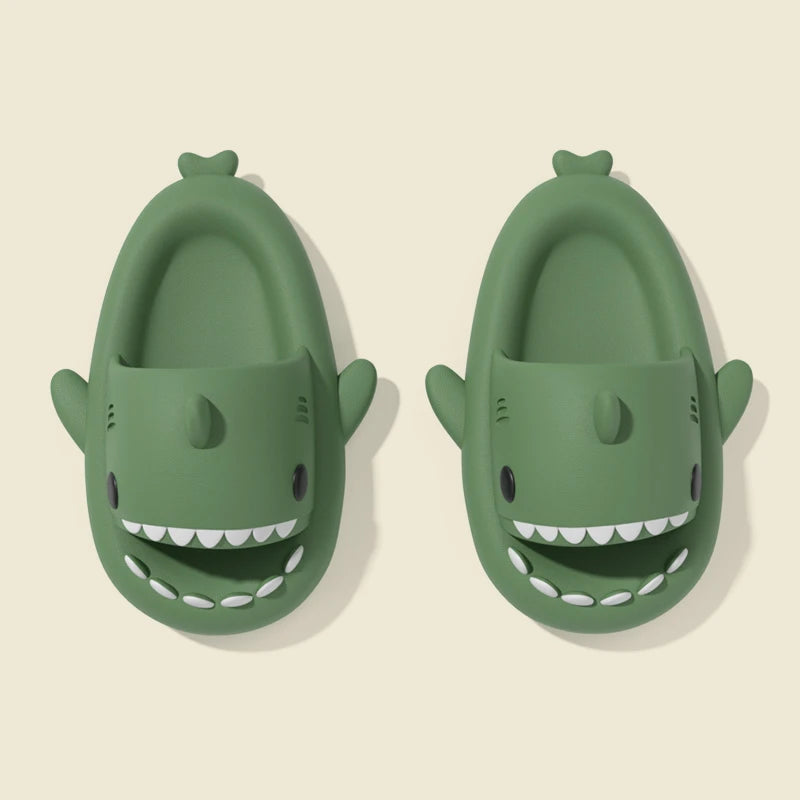 π¦ 2025 Summer EVA Shark Slippers β Cute gradient, thick-soled flip-flops for women, men & kids.