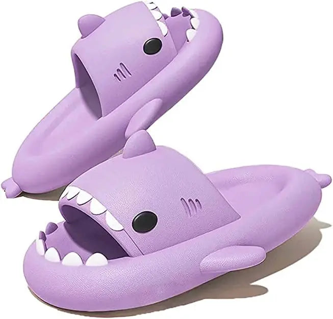 π¦ Shark Cloud Slippers β Cute shark slides for women, men, boys & girls.