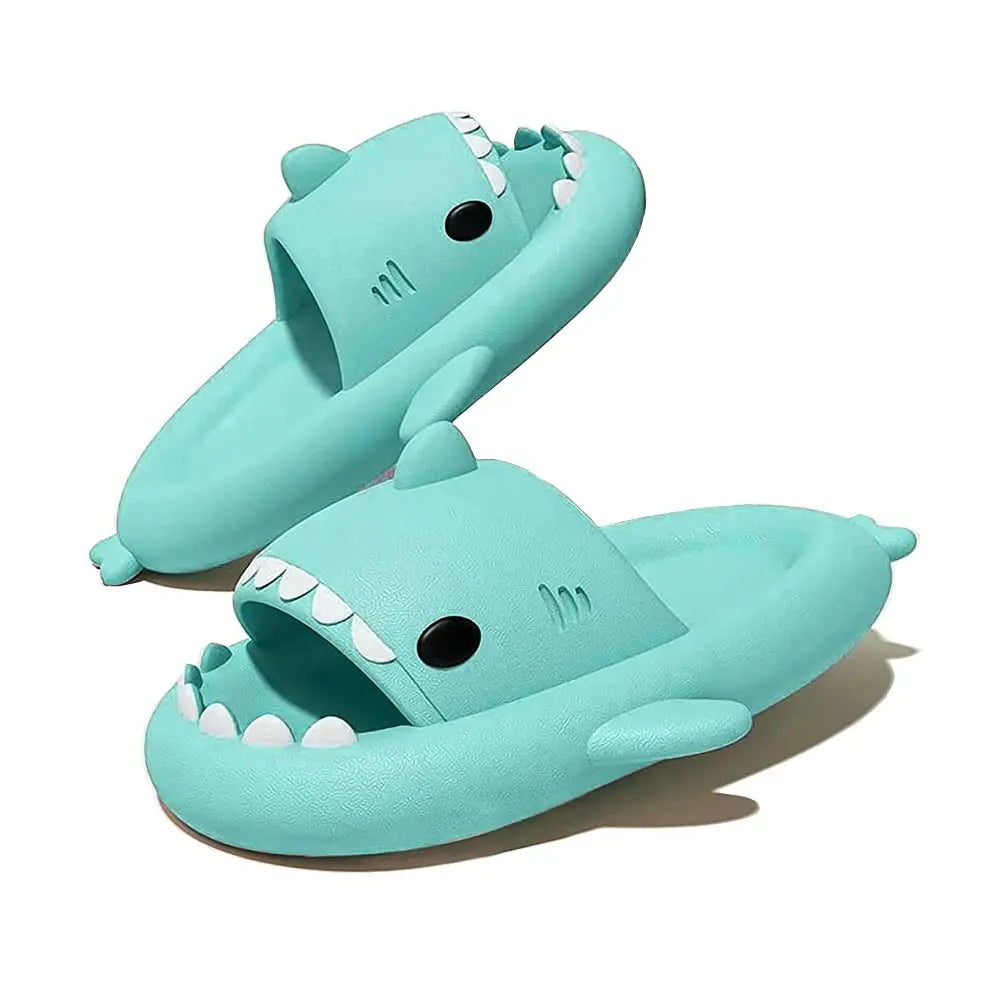 π¦ Shark Cloud Slippers β Cute shark slides for women, men, boys & girls.