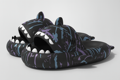 🦈 Luminous Christmas Shark Slippers – Fun non-slip EVA sandals for men & women