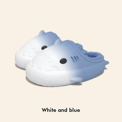 🦈 Comwarm Winter Shark Slippers – Fluffy, plush cotton slippers for men