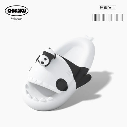 🦈 Luminous Christmas Shark Slippers – Fun non-slip EVA sandals for men & women