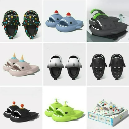 🦈 Luminous Christmas Shark Slippers – Fun non-slip EVA sandals for men & women