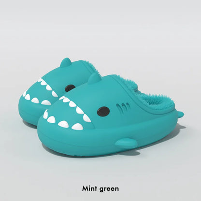 🦈 Comwarm Winter Shark Slippers – Fluffy, plush cotton slippers for men