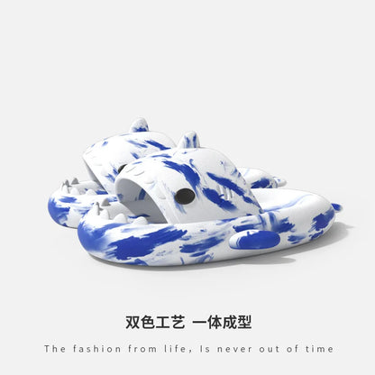 🦈 Luminous Christmas Shark Slippers – Fun non-slip EVA sandals for men & women