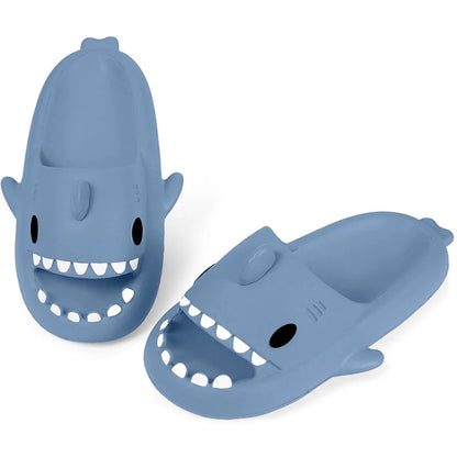 🦈 Shark Cloud Slippers – Cute shark slides for women, men, boys & girls.