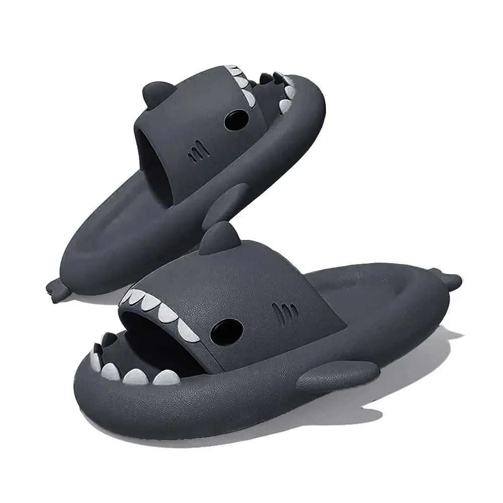 🦈 Shark Cloud Slippers – Cute shark slides for women, men, boys & girls.