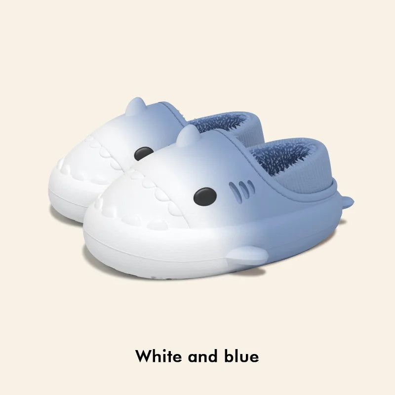 🦈 Comwarm Winter Shark Slippers – Fluffy, plush cotton slippers for men