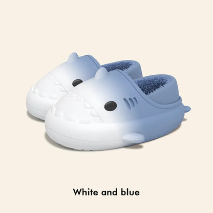 🦈 Comwarm Winter Shark Slippers – Fluffy, plush cotton slippers for men