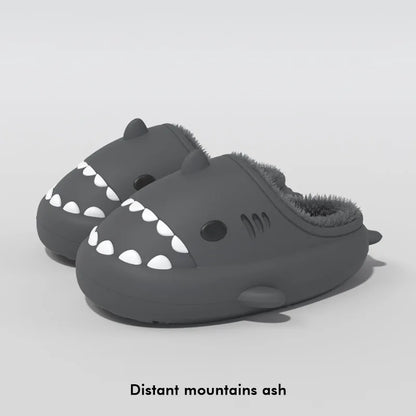 🦈 Comwarm Winter Shark Slippers – Fluffy, plush cotton slippers for men