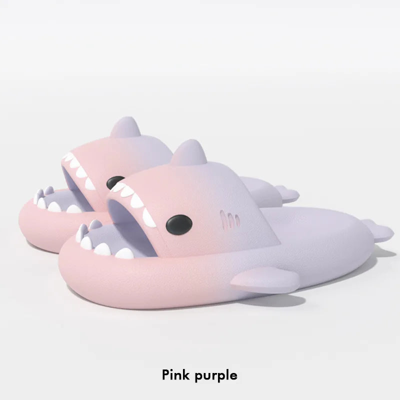 🦈 Summer Shark Slippers – Funny anti-skid slides for women & men