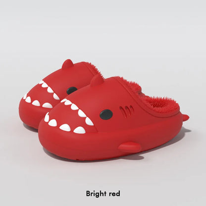 🦈 Comwarm Winter Shark Slippers – Fluffy, plush cotton slippers for men
