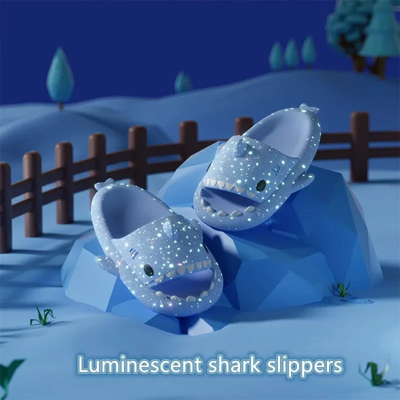 🦈 Women’s Luminous Shark Slippers – Cute, stylish flip-flops for men & women