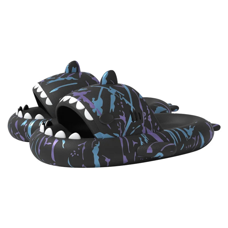 🦈 Comwarm Lovely Shark Slippers – Fashionable thick-soled shark slippers for women & men.