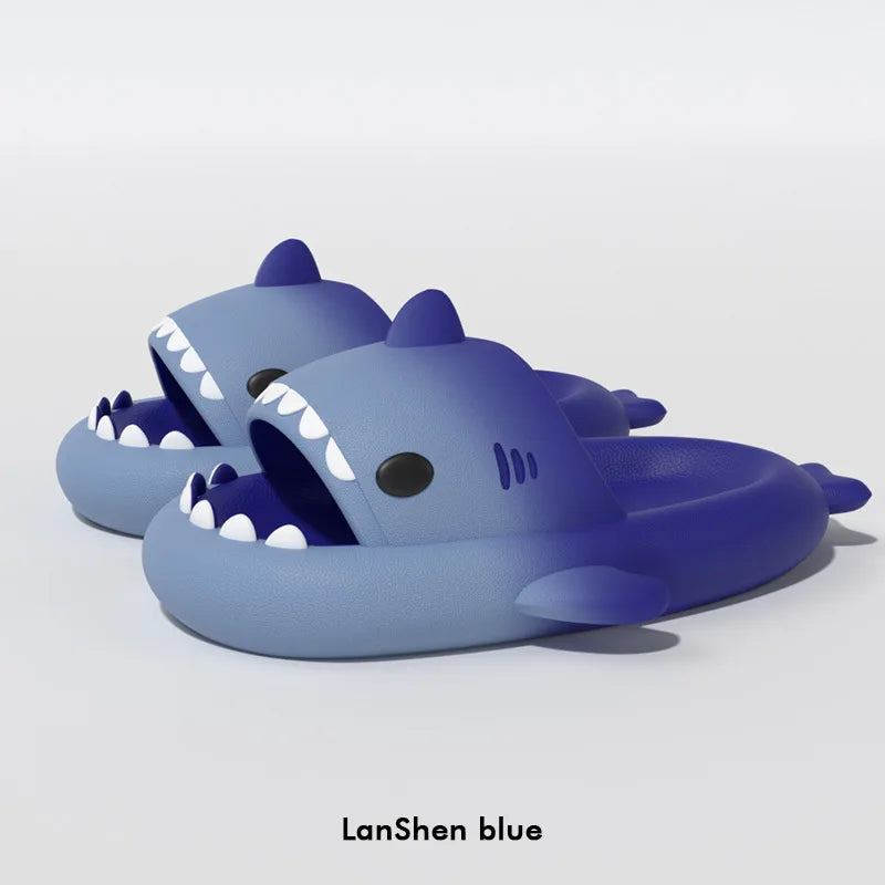🦈 Summer Shark Slippers – Funny anti-skid slides for women & men