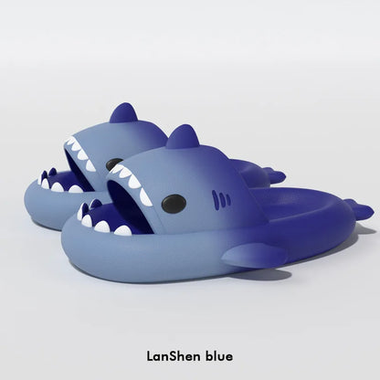 🦈 Summer Shark Slippers – Funny anti-skid slides for women & men