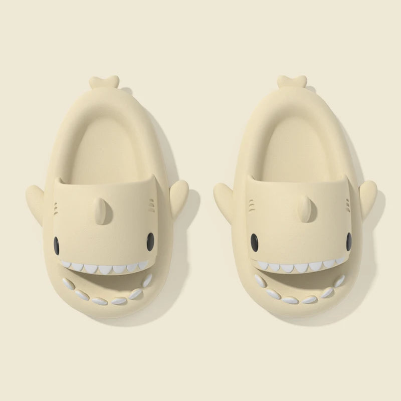🦈 2025 Summer EVA Shark Slippers – Cute gradient, thick-soled flip-flops for women, men & kids.