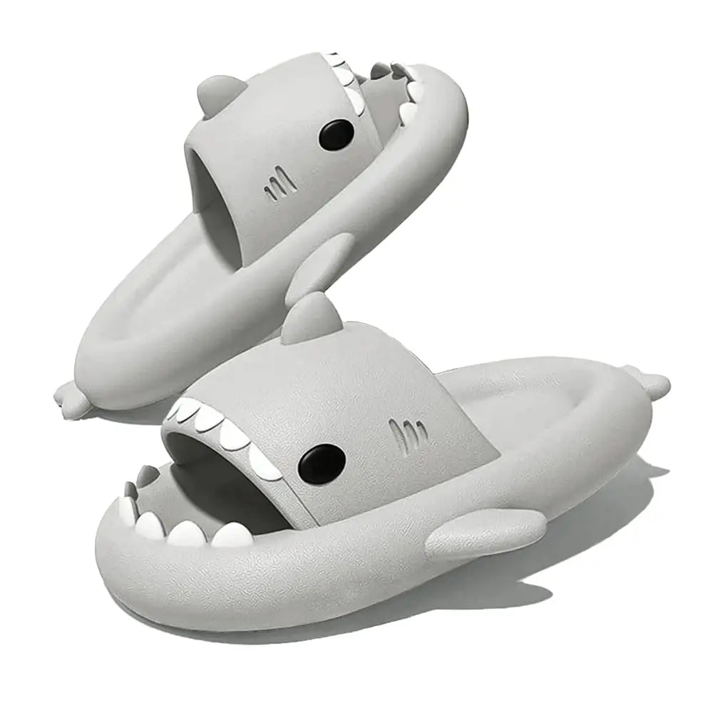🦈 Shark Cloud Slippers – Cute shark slides for women, men, boys & girls.