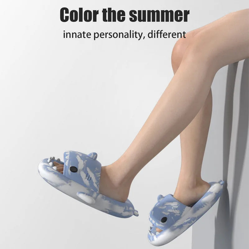 🦈 Comwarm Lovely Shark Slippers – Fashionable thick-soled shark slippers for women & men.