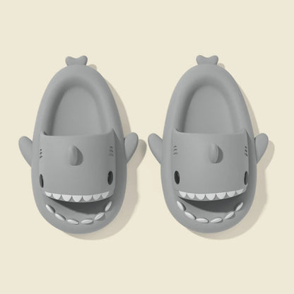 🦈 2025 Summer EVA Shark Slippers – Cute gradient, thick-soled flip-flops for women, men & kids.
