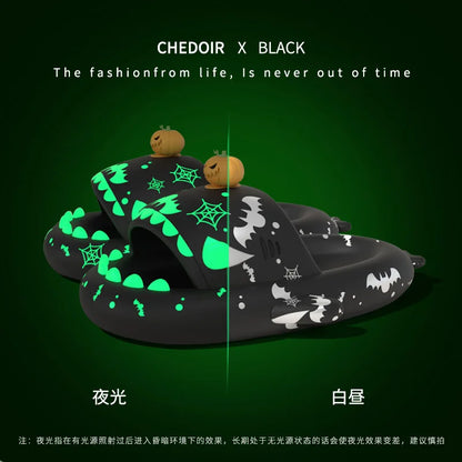 🦈 Luminous Christmas Shark Slippers – Fun non-slip EVA sandals for men & women