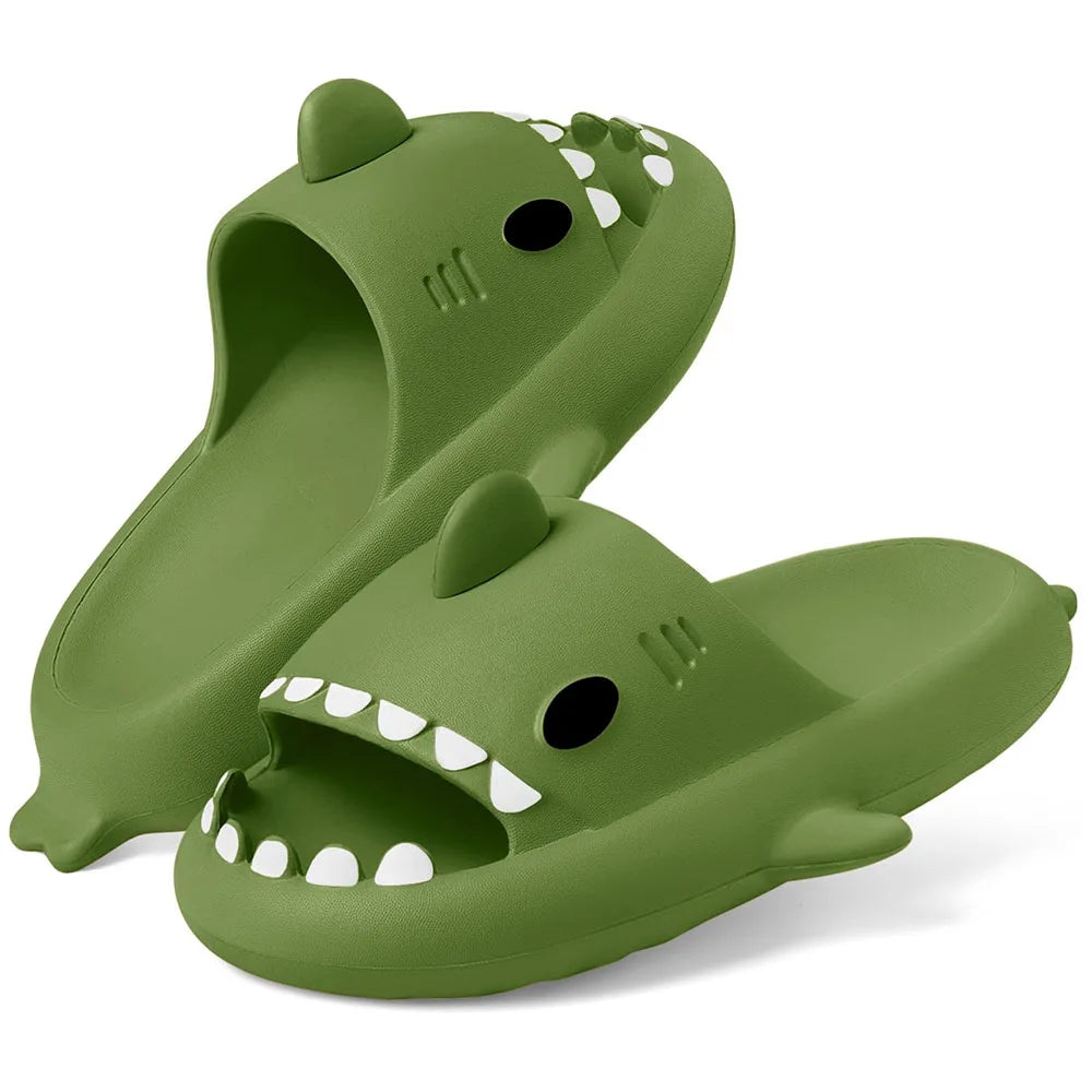 🦈 Shark Cloud Slippers – Cute shark slides for women, men, boys & girls.