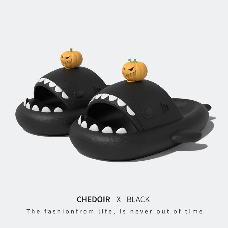 🦈 Luminous Christmas Shark Slippers – Fun non-slip EVA sandals for men & women