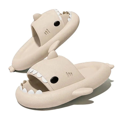 🦈 Shark Cloud Slippers – Cute shark slides for women, men, boys & girls.