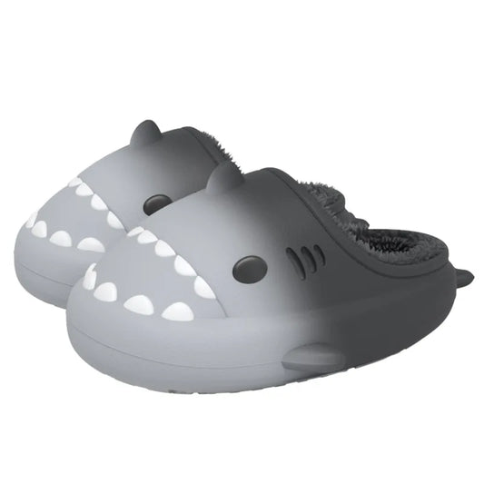 🦈 Comwarm Winter Shark Slippers – Fluffy, plush cotton slippers for men