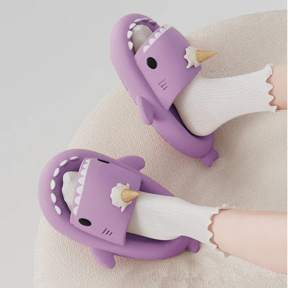 🦈 Slippy Sharks™ Glow-in-the-Dark Cute Shark Slippers
