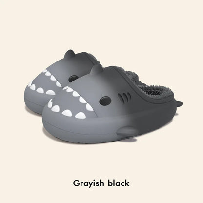 🦈 Comwarm Winter Shark Slippers – Fluffy, plush cotton slippers for men