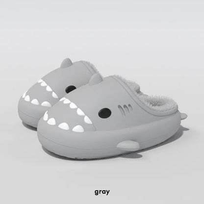 🦈 Comwarm Winter Shark Slippers – Fluffy, plush cotton slippers for men