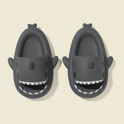 🦈 2025 Summer EVA Shark Slippers – Cute gradient, thick-soled flip-flops for women, men & kids.