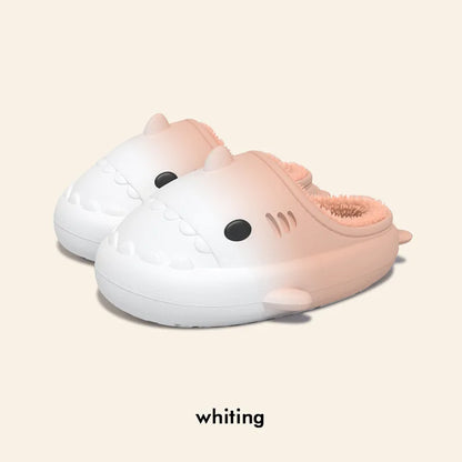🦈 Comwarm Winter Shark Slippers – Fluffy, plush cotton slippers for men