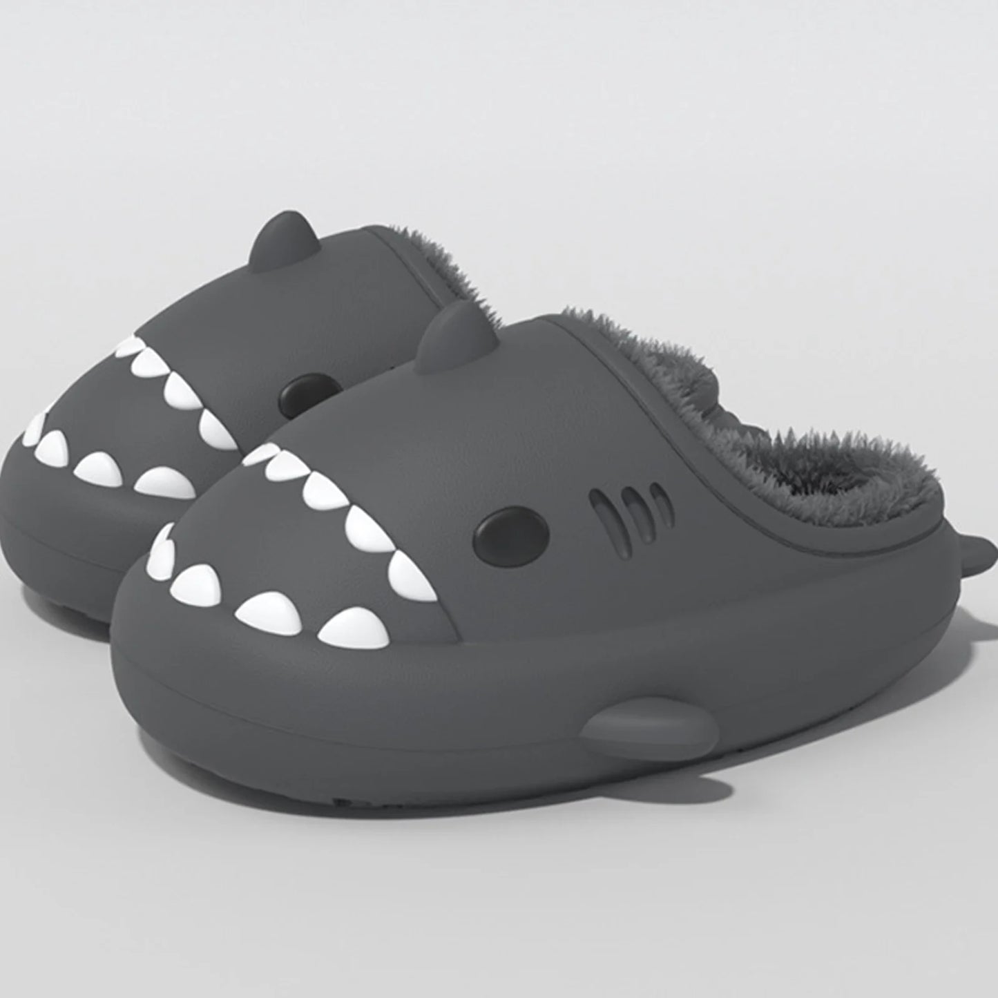 🦈 Comwarm Winter Shark Slippers – Fluffy, plush cotton slippers for men