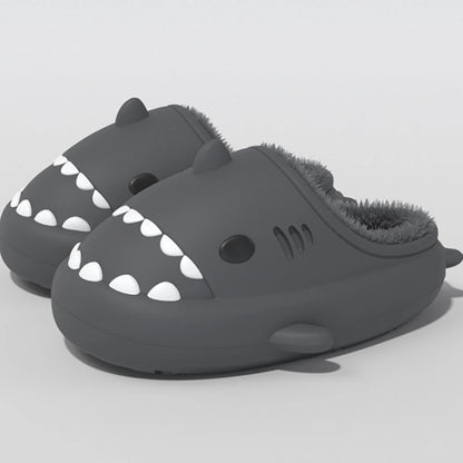 🦈 Comwarm Winter Shark Slippers – Fluffy, plush cotton slippers for men