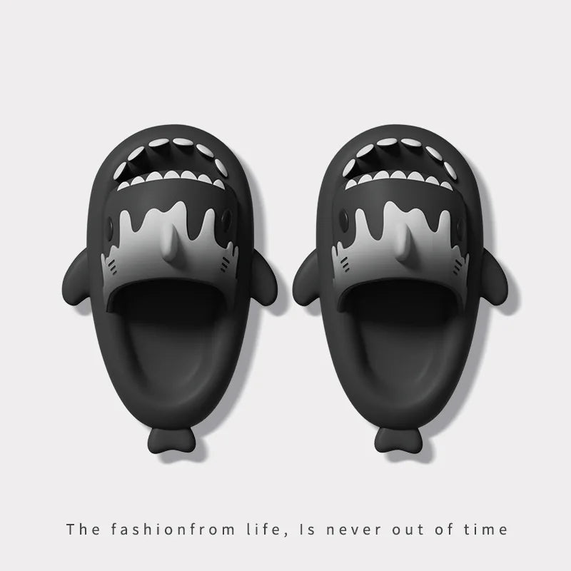 🦈 Luminous Christmas Shark Slippers – Fun non-slip EVA sandals for men & women