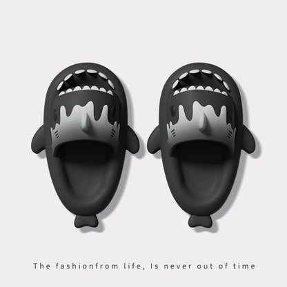 🦈 Luminous Christmas Shark Slippers – Fun non-slip EVA sandals for men & women