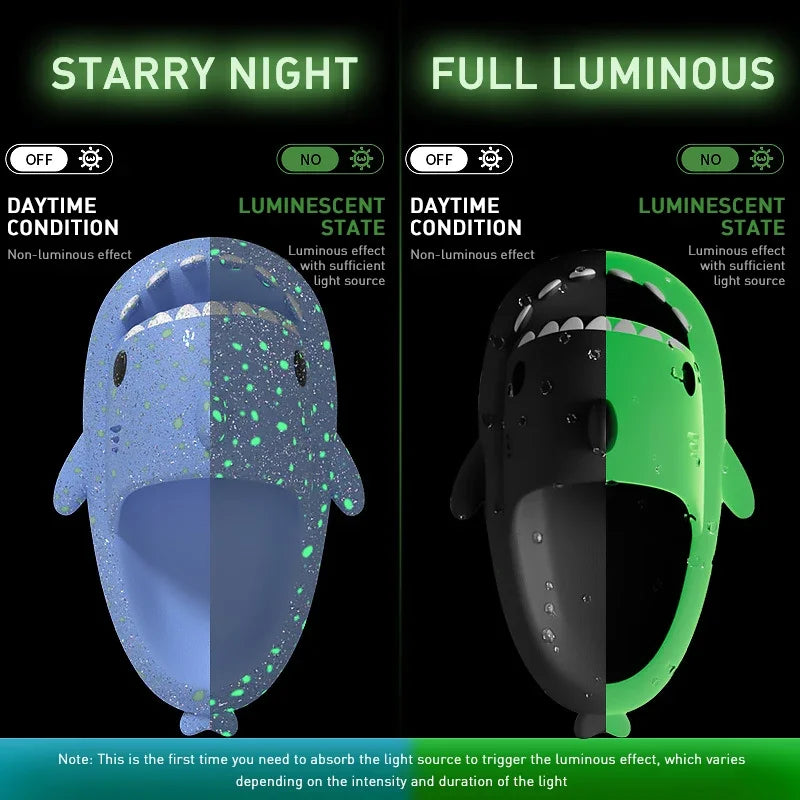 🦈 Women’s Luminous Shark Slippers – Cute, stylish flip-flops for men & women